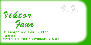 viktor faur business card